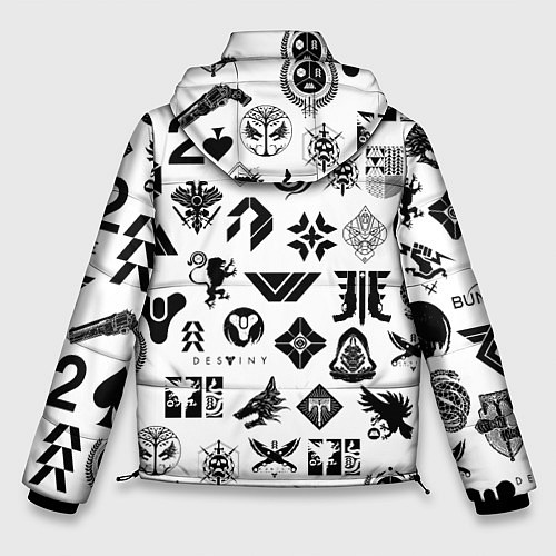 Мужская зимняя куртка DESTINY 2 LOGO PATTERN ДЕСТИНИ / 3D-Светло-серый – фото 2