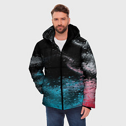 Куртка зимняя мужская Распад красок, цвет: 3D-красный — фото 2