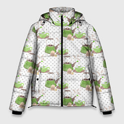 Куртка зимняя мужская Зеленый чай, цвет: 3D-черный