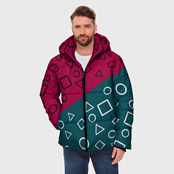 Куртка зимняя мужская Игра в кальмара, цвет: 3D-черный — фото 2