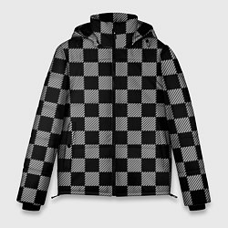 Куртка зимняя мужская Шахматные Клетки, цвет: 3D-черный