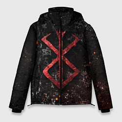 Куртка зимняя мужская BERSERK LOGO GRUNGE RED, цвет: 3D-черный