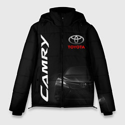 Куртка зимняя мужская Черная Тойота Камри, цвет: 3D-светло-серый