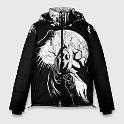 Куртка зимняя мужская Крик Хэллоуин Хоррор Scream Halloween, цвет: 3D-черный