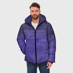 Куртка зимняя мужская Фиолетовые краски, цвет: 3D-черный — фото 2