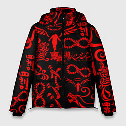 Куртка зимняя мужская ТОКИЙСКИЕ МСТИТЕЛИ КРАСНЫЕ ТАТУ, цвет: 3D-красный