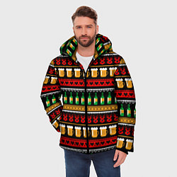 Куртка зимняя мужская Пивной свитер, цвет: 3D-черный — фото 2