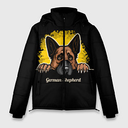 Куртка зимняя мужская Немецкая Овчарка German Shepherd, цвет: 3D-черный