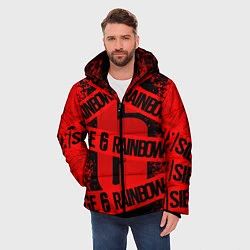 Куртка зимняя мужская Rainbow Six Siege: Опасно для жизни, цвет: 3D-черный — фото 2