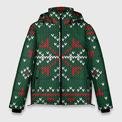 Мужская зимняя куртка Knitted Snowflake Pattern