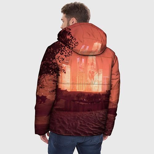 Мужская зимняя куртка Battlefield 2042 - Песочные часы / 3D-Красный – фото 4