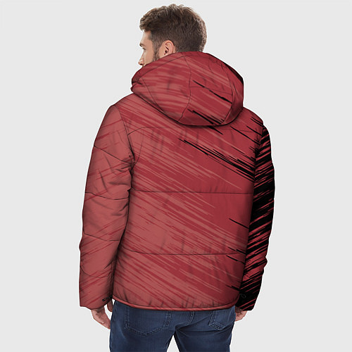 Мужская зимняя куртка Кратос God of War / 3D-Красный – фото 4