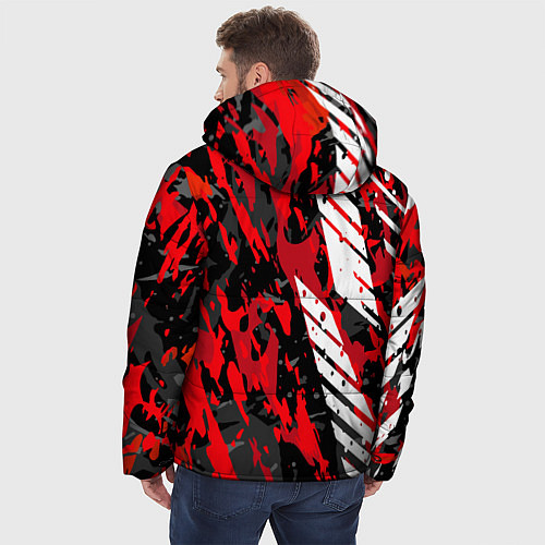 Мужская зимняя куртка Бумажный дом Профессор с оружием / 3D-Красный – фото 4