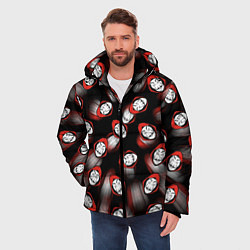 Куртка зимняя мужская БУМАЖНЫЙ ДОМ ПАТТЕРН МАСКА ДАЛИ, цвет: 3D-черный — фото 2
