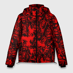 Куртка зимняя мужская LA CASA DE PAPEL RED CODE PATTERN, цвет: 3D-красный