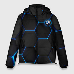 Мужская зимняя куртка BMW blue neon theme