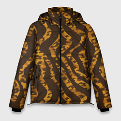 Куртка зимняя мужская Шкура тигра леопарда гибрид, цвет: 3D-светло-серый