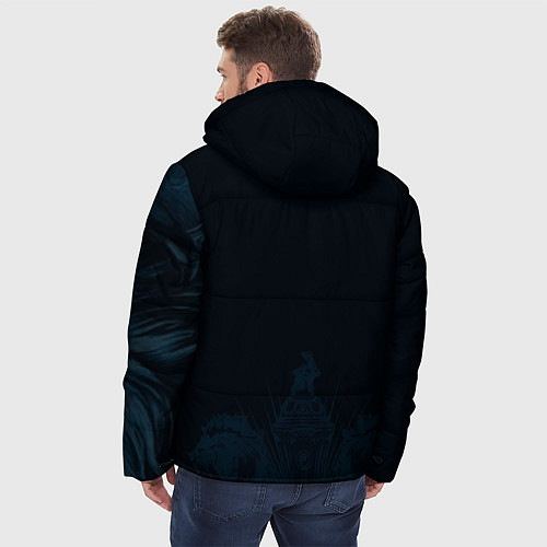 Мужская зимняя куртка Zenit lion dark theme / 3D-Светло-серый – фото 4