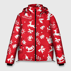 Мужская зимняя куртка Паттерн новогодней атрибутики