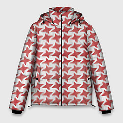 Куртка зимняя мужская Модная гусиная лапка, цвет: 3D-красный