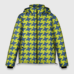 Мужская зимняя куртка Сине-желтые гусиные лапки