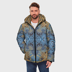 Куртка зимняя мужская Коллекция Фрактальная мозаика Желто-синий 292-6-n1, цвет: 3D-светло-серый — фото 2