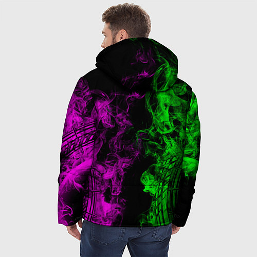 Мужская зимняя куртка Дуэйн Джонсон АРТ Скала / 3D-Красный – фото 4