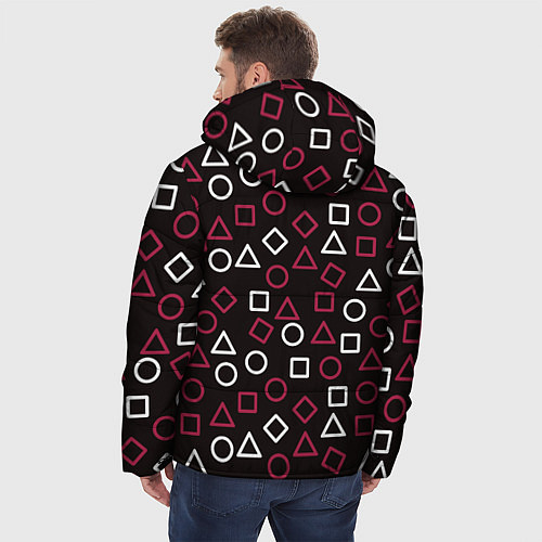 Мужская зимняя куртка Игра в кальмарa / 3D-Красный – фото 4