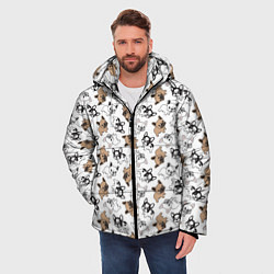 Куртка зимняя мужская Бульдожики, цвет: 3D-черный — фото 2