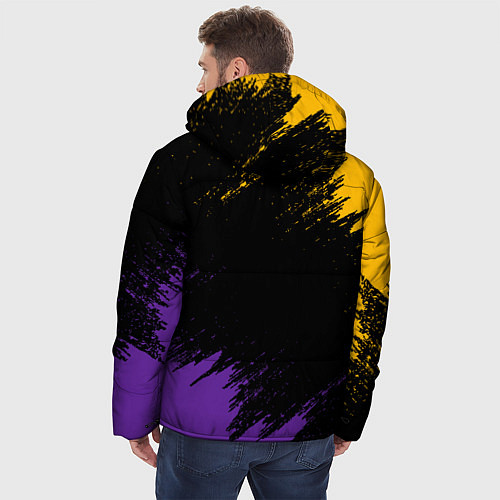 Мужская зимняя куртка LAKERS БРЫЗГИ КРАСОК / 3D-Светло-серый – фото 4