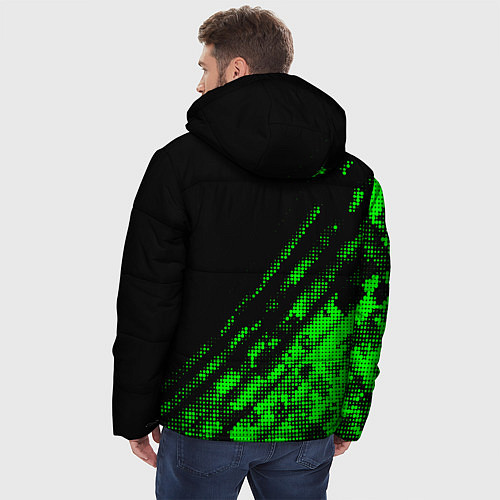 Мужская зимняя куртка Monster Energy Текстура / 3D-Светло-серый – фото 4