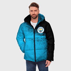 Куртка зимняя мужская Manchester City голубая форма, цвет: 3D-светло-серый — фото 2