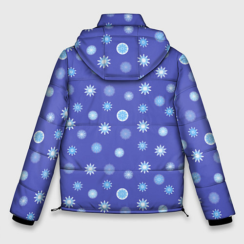 Мужская зимняя куртка Снежинки Новогодние / 3D-Светло-серый – фото 2