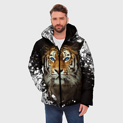Куртка зимняя мужская Год тигра2022, цвет: 3D-черный — фото 2