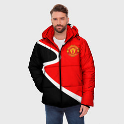 Куртка зимняя мужская МАНЧЕСТЕР ЮНАЙТЕД Логотип, цвет: 3D-черный — фото 2