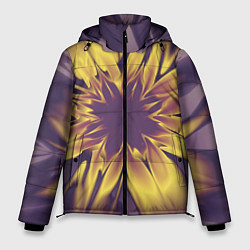 Куртка зимняя мужская Цветок заката Абстракция 535-332-32-63, цвет: 3D-черный