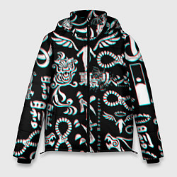 Куртка зимняя мужская ТОКИЙСКИЕ МСТИТЕЛИ ГЛИТЧ, GLITCH, цвет: 3D-черный