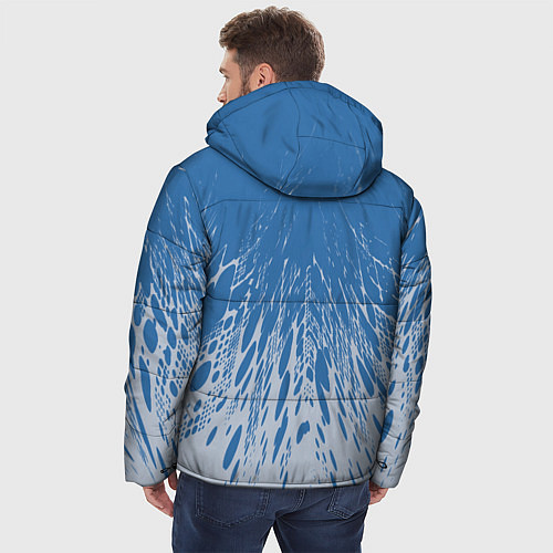 Мужская зимняя куртка Коллекция Rays Лучи Голубой и серый Абстракция 650 / 3D-Светло-серый – фото 4