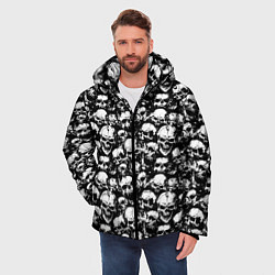 Куртка зимняя мужская Screaming skulls, цвет: 3D-черный — фото 2