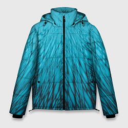 Мужская зимняя куртка Коллекция Rays Лучи Голубой и черный Абстракция 65