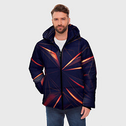 Куртка зимняя мужская АБСТРАКЦИЯ ТРЕУГОЛЬНИКИ, цвет: 3D-черный — фото 2