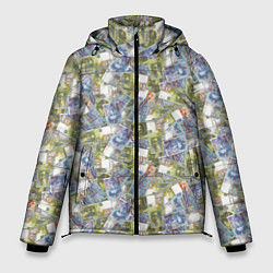 Куртка зимняя мужская Банкноты 50 и 100 Франков, цвет: 3D-светло-серый