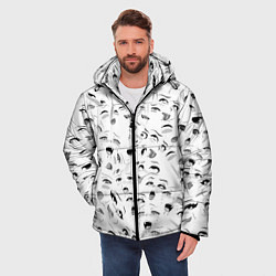 Куртка зимняя мужская Ахегао без границ, цвет: 3D-светло-серый — фото 2