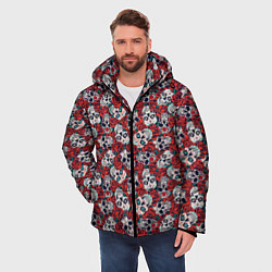 Куртка зимняя мужская Skulls & roses, цвет: 3D-светло-серый — фото 2