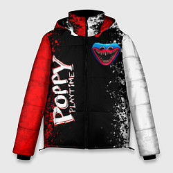 Куртка зимняя мужская Poppy Playtime - Брызги и капли красок, цвет: 3D-светло-серый