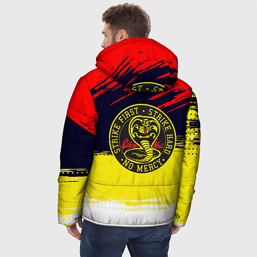 Мужская зимняя куртка Кобра кай Cobra Kai спина / 3D-Красный – фото 4