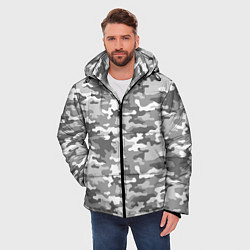 Куртка зимняя мужская Серый Военный Камуфляж, цвет: 3D-светло-серый — фото 2