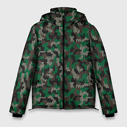 Мужская зимняя куртка Зелёный Вязаный Камуфляж