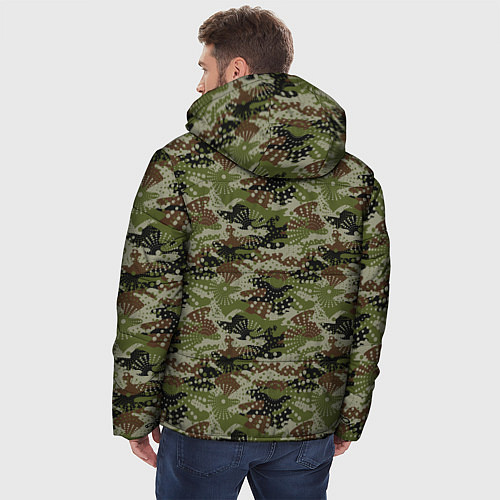 Мужская зимняя куртка Абстрактные Брызги камуфляж / 3D-Светло-серый – фото 4