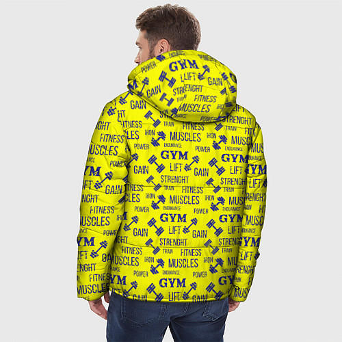 Мужская зимняя куртка GYM Спортзал / 3D-Светло-серый – фото 4